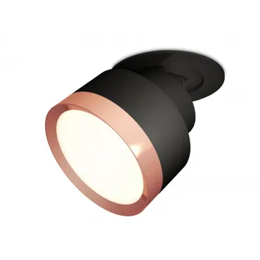 Комплект встраиваемого поворотного светильника XM8102503 SBK/PPG черный песок/золото розовое полированное GX53 (A2242, A2106, C8102, N8126) от NovaLamp