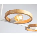 Подвесной светильник со сменной лампой TR8247/4 WH/LWD белый/светлое дерево E27/4 max 40W 840*360*220 от NovaLamp