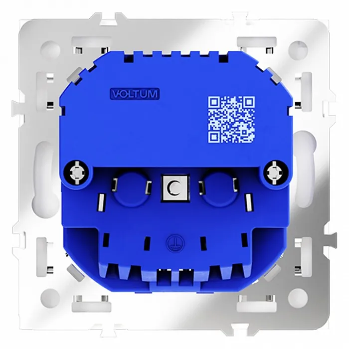 Розетка с заземлением и со шторкой и 2хUSB type A и C без рамки Voltum S70 VLS040502 от ImperiumLoft