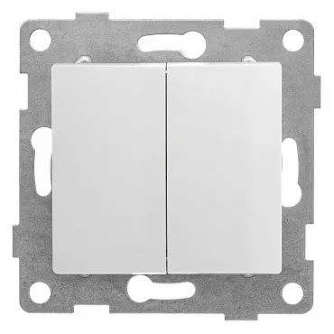 Выключатель двухклавишный без рамки Gusi Electric BRAVO С10В2-001