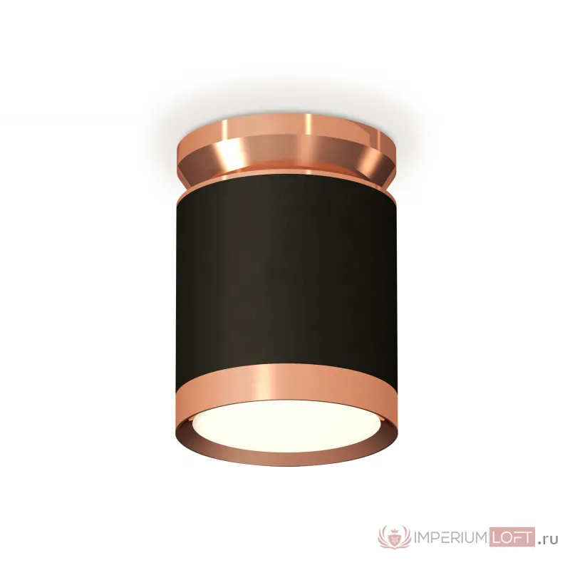 Комплект накладного светильника XS8142035 SBK/PPG черный песок/золото розовое полированное GX53 (N8912, C8142, N8126) от NovaLamp