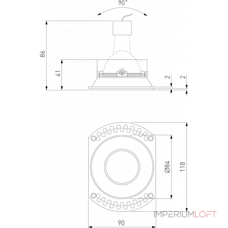 Встраиваемый светильник Elektrostandard Renzo a067524