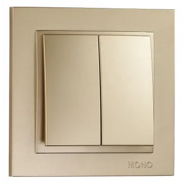 Выключатель двухклавишный Mono Electric Despina 102-222225-102 Выключатель двухклавишный Mono Electric Despina 102-222225-102