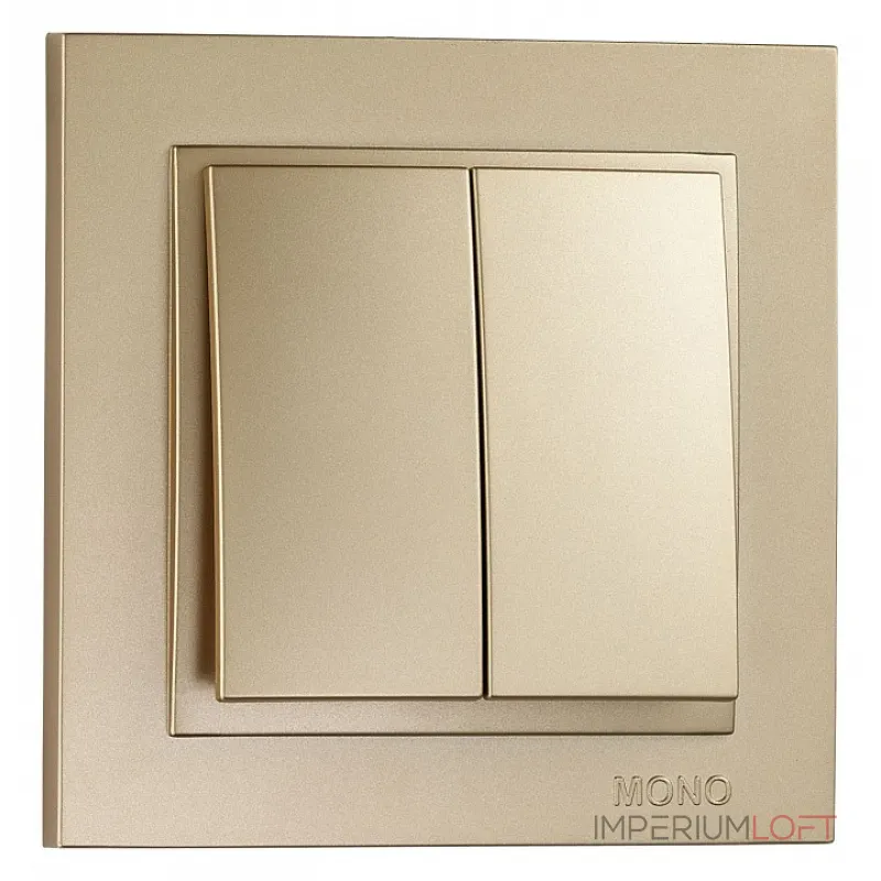 Выключатель двухклавишный Mono Electric Despina 102-222225-102 Выключатель двухклавишный Mono Electric Despina 102-222225-102