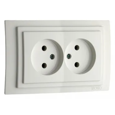 Розетка двойная без рамки Mono Electric Despina / Larissa 500-001905-121