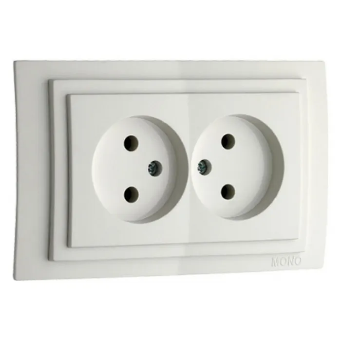 Розетка двойная без рамки Mono Electric Despina / Larissa 500-001905-121 от ImperiumLoft