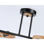 Подвесной светильник со сменной лампой TR8248/4 BK/LWD черный/светлое дерево E27/4 max 40W 840*360*220 от NovaLamp