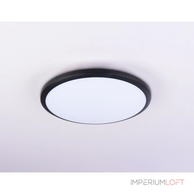 Потолочный светодиодный светильник FZ1233 BK черный IP44 22W 6400К D260*55 (Без ПДУ) от NovaLamp
