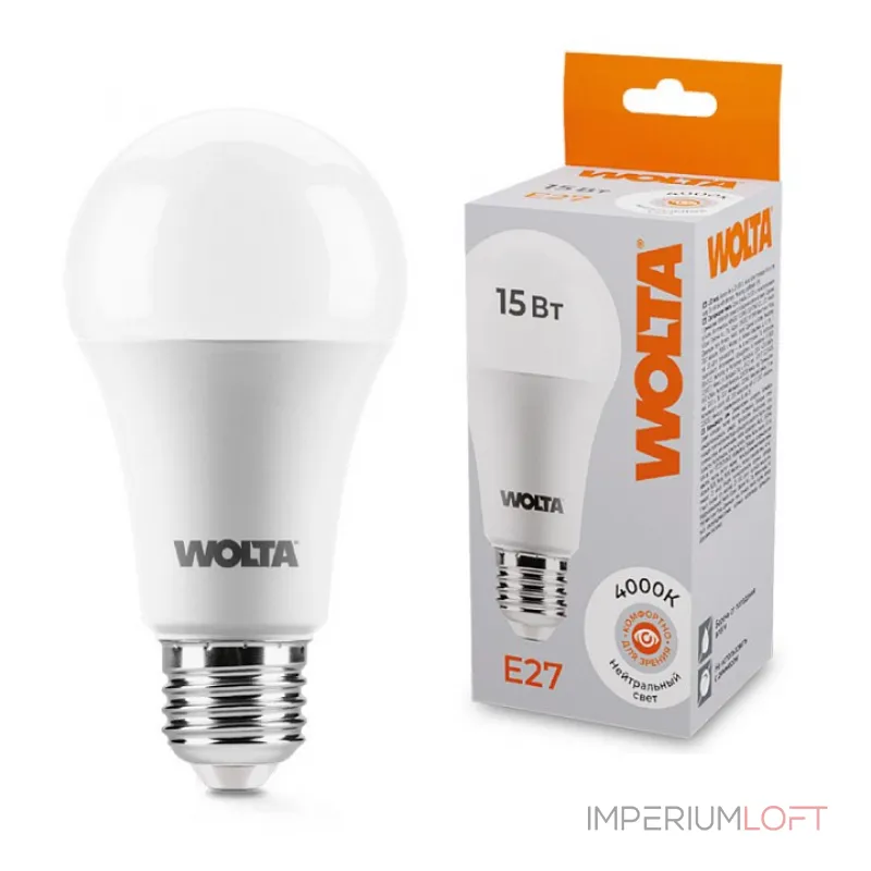 Лампа светодиодная Wolta E27 15Вт 4000K 25S60BL15E27