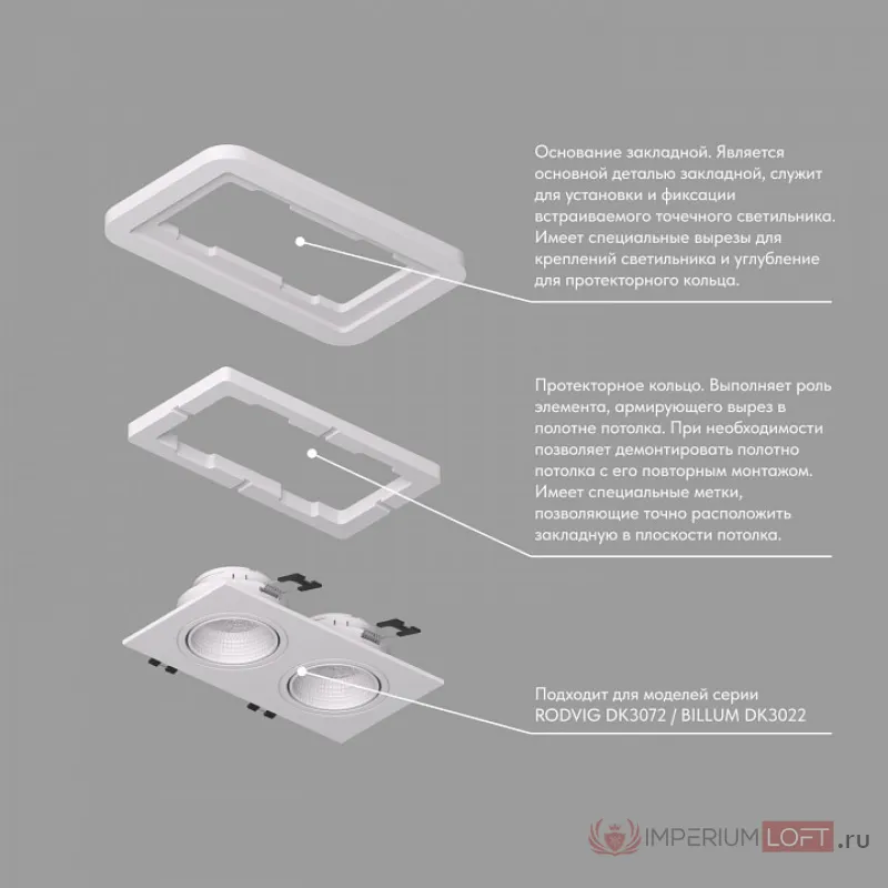 Рамка на 1 светильник Denkirs SCB DK3022-72-SCB от ImperiumLoft