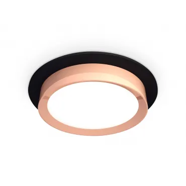 Комплект встраиваемого светильника XC8051006 SBK/PPG черный песок/золото розовое полированное GX53 (C8051, N8126)