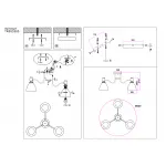 Светильник потолочный TR303303/3 BK/GD/FR черный/золото/белый матовый E27*3 max 60W D600*270 от NovaLamp