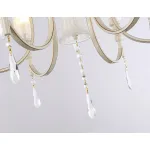 Подвесная люстра с хрусталем TR3248/9 BG/GD/FR бежевый/золото/белый матовый E14*9 max 40W D735*720 от NovaLamp