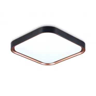 Потолочный светодиодный светильник FZ1265 BK/PGD черный/золото розовое 18W 5000K 250*250*60 (Без ПДУ) от NovaLamp
