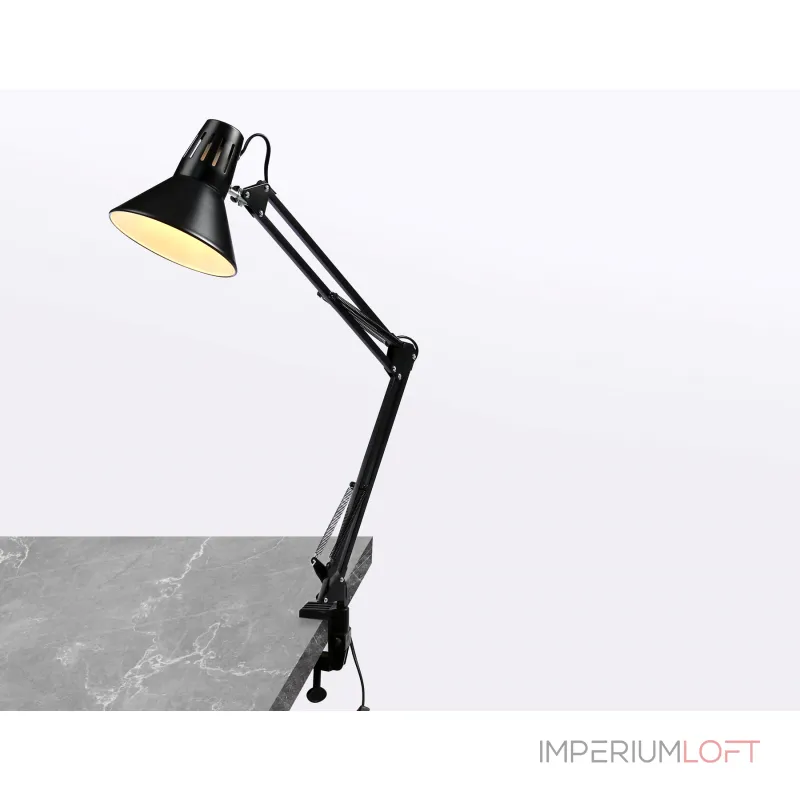 Светильник настольный с выключателем DE7722 BK черный E27 max 40W от NovaLamp Светильник настольный с выключателем DE7722 BK черный E27 max 40W от NovaLamp