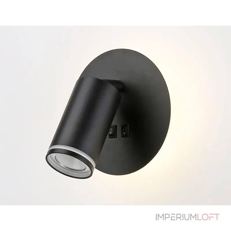 Светильник светодиодный настенный с выключателем FW2463 BK черный LED 4200K 7W D145*150 от NovaLamp