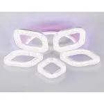 Светильник потолочный светодиодный с RGB подсветкой и пультом FA3925/5 WH белый 100W 3000K/4200K/6400K+RGB D570*80 (ПДУ РАДИО 2.4G) от NovaLamp