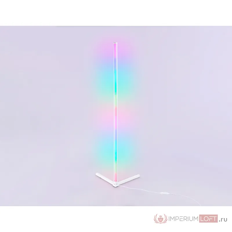 Светильник светодиодный напольный RGB с пультом FL8020 WH белый LED 15W RGB D32*1250 (ПДУ РАДИО 2.4G) от NovaLamp
