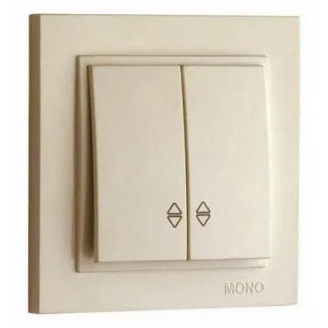 Выключатель проходной двухклавишный Mono Electric Despina 102-170023-111 Выключатель проходной двухклавишный Mono Electric Despina 102-170023-111