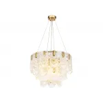 Подвесная люстра с хрусталем TR5388/12 GD/FR золото/белый матовый E27*12 max 40W D600*400 от NovaLamp