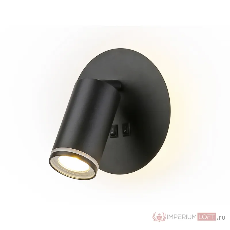 Светильник светодиодный настенный с выключателем FW2463 BK черный LED 4200K 7W D145*150 от NovaLamp