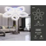 Светильник потолочный светодиодный с RGB подсветкой и пультом FA3925/5 WH белый 100W 3000K/4200K/6400K+RGB D570*80 (ПДУ РАДИО 2.4G) от NovaLamp