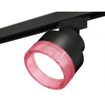 Комплект трекового светильника с композитным хрусталем XT8102042 SBK/PI черный песок/розовый GX53 (A2526, A2106, C8102, N8486)
