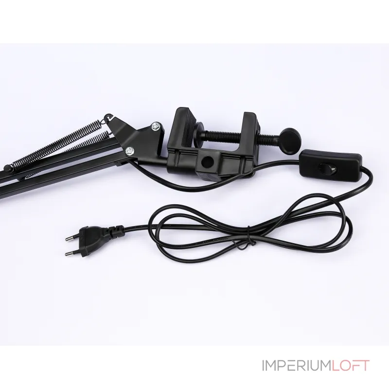 Светильник настольный с выключателем DE7722 BK черный E27 max 40W от NovaLamp Светильник настольный с выключателем DE7722 BK черный E27 max 40W от NovaLamp