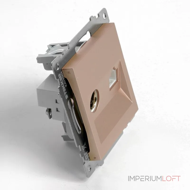 ТВ-розетка и розетка Ethernet RJ-45 без рамки Stekker GLS00-7106-02 49184 ТВ-розетка и розетка Ethernet RJ-45 без рамки Stekker GLS00-7106-02 49184