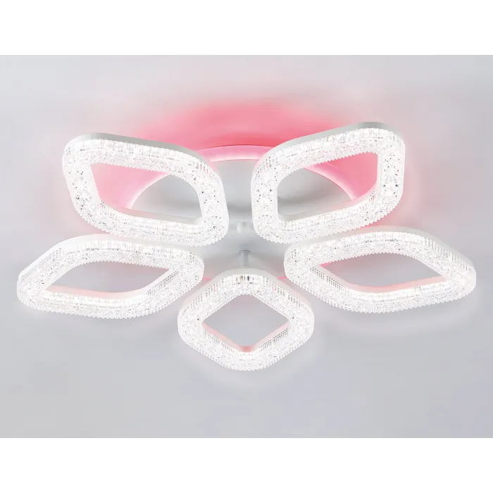Светильник потолочный светодиодный с RGB подсветкой и пультом FA3925/5 WH белый 100W 3000K/4200K/6400K+RGB D570*80 (ПДУ РАДИО 2.4G) от NovaLamp