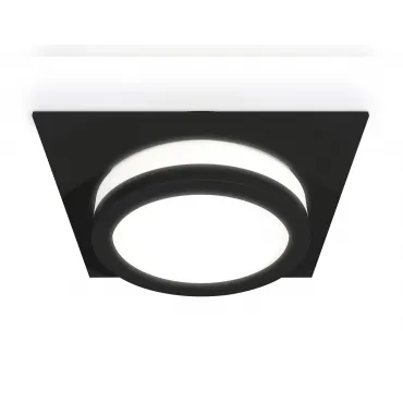 Комплект встраиваемого светильника XC8062017 SBK/FR черный песок/белый матовый GX53 (C8062, N8415)