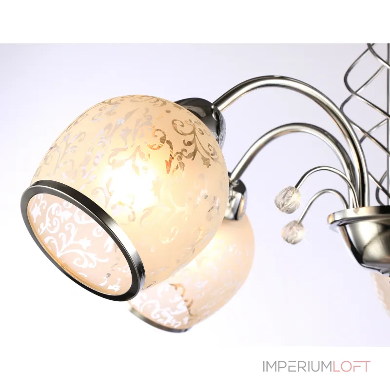 Подвесная люстра TR3188/5 CH/CL/FR хром/прозрачный/белый матовый E27/5 max 40W D600*285 от NovaLamp Подвесная люстра TR3188/5 CH/CL/FR хром/прозрачный/белый матовый E27/5 max 40W D600*285 от NovaLamp