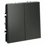 Выключатель проходной двухклавишный без рамки Voltum S70 VLS020306 от ImperiumLoft