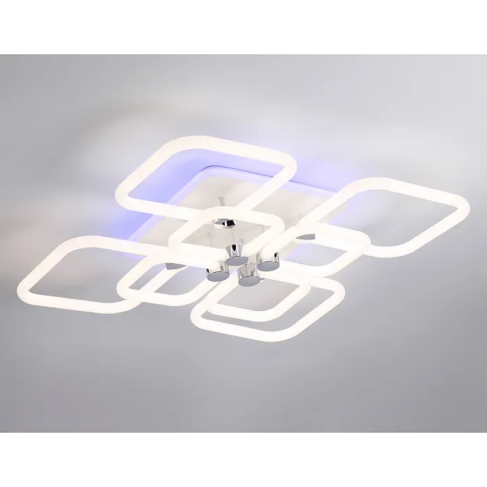 Светильник светодиодный потолочный FA3866/4+4 WH белый 144W 3000K-6400K+RGB 627*627*121 (ПДУ РАДИО 2.4G) от NovaLamp