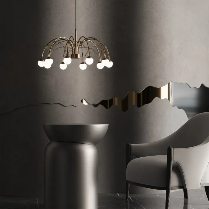 Люстра на штанге Eurosvet Ragno 90030/10 LED золото от ImperiumLoft