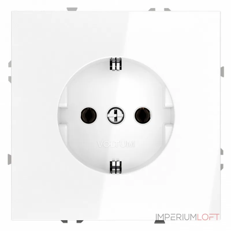 Розетка с заземлением без рамки Voltum S70 VLS040101 от ImperiumLoft Розетка с заземлением без рамки Voltum S70 VLS040101 от ImperiumLoft