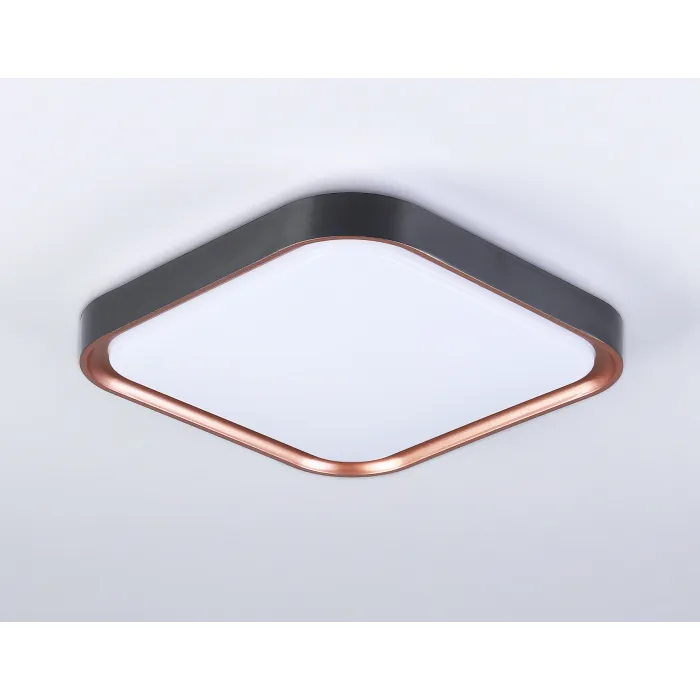 Потолочный светодиодный светильник FZ1265 BK/PGD черный/золото розовое 18W 5000K 250*250*60 (Без ПДУ) от NovaLamp