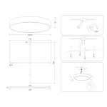 Светильник светодиодный потолочный FV5538 BK черный LED 90W 4200K D600*58 (Без ПДУ) от NovaLamp
