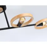 Подвесной светильник со сменной лампой TR8248/4 BK/LWD черный/светлое дерево E27/4 max 40W 840*360*220 от NovaLamp