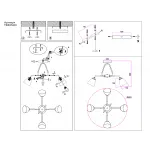 Светильник подвесной TR303291/4 WH/CH/FR белый/хром/белый матовый E27*4 max 60W D590*380 от NovaLamp