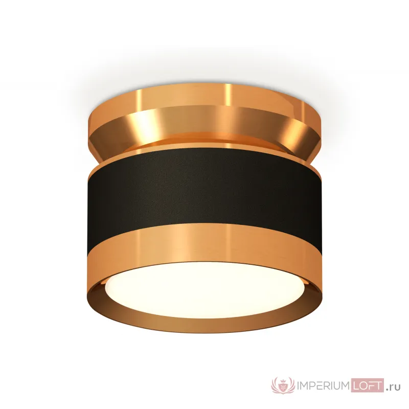 Комплект накладного светильника XS8102060 SBK/PYG черный песок/золото желтое полированное GX53 (N8909, C8102, N8124) от NovaLamp