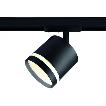 Трековый однофазный светильник со сменной лампой GL5372 BK черный GX53 max 12W от NovaLamp