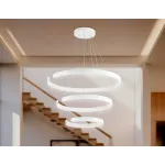 Светильник подвесной светодиодный FL5887/3 WH белый 90W 3000K/4200K/6400K D800/600/400*1200 (без ПДУ) от NovaLamp
