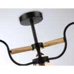 Светильник подвесной TR3033241/3 BK/CH/LW/FR черный/хром/светлое дерево/белый матовый E27*3 max 60W D610*290 от NovaLamp