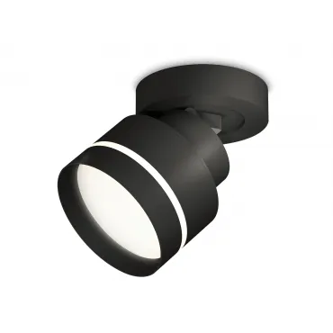 Комплект накладного поворотного светильника с акрилом XM8102025 SBK/FR черный песок/белый матовый GX53 (A2229, A2106, C8102, N8462) от NovaLamp