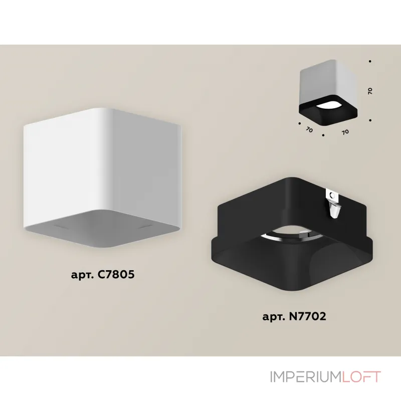 Комплект накладного светильника XS7805002 SWH/SBK белый песок/черный песок MR16 GU5.3 (C7805, N7702) от NovaLamp Комплект накладного светильника XS7805002 SWH/SBK белый песок/черный песок MR16 GU5.3 (C7805, N7702) от NovaLamp