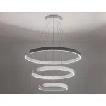 Светильник подвесной светодиодный FL5887/3 WH белый 90W 3000K/4200K/6400K D800/600/400*1200 (без ПДУ) от NovaLamp