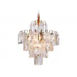 Подвесная люстра с хрусталем TR5231/9 SGD/CL/FR золото/прозрачный/белый матовый E27*9 max 40W D500*530 от NovaLamp
