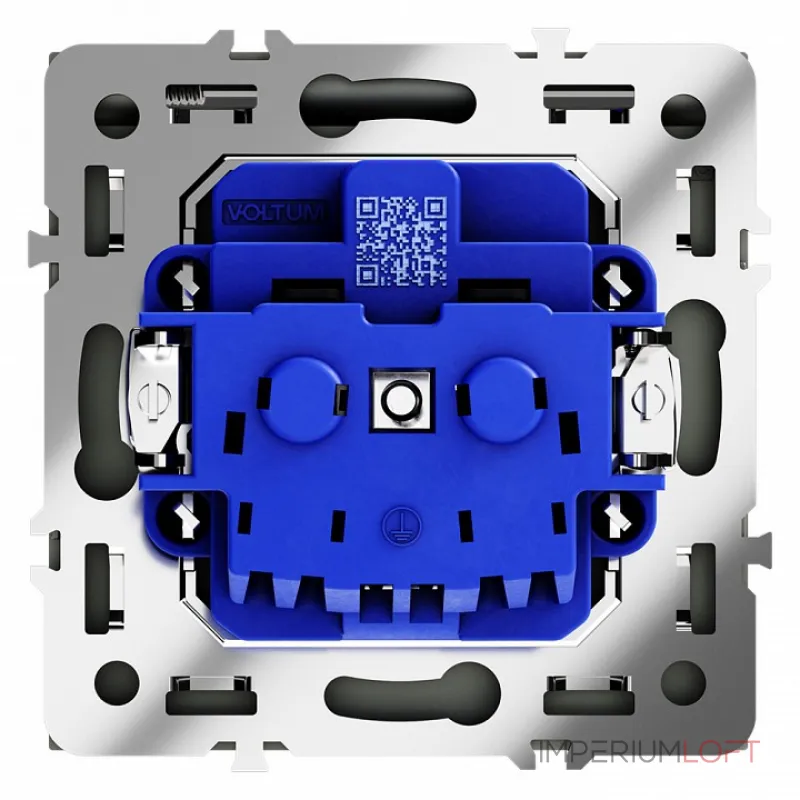 Розетка с заземлением и со шторкой без рамки с крышкой Voltum S70 VLS040306 от ImperiumLoft