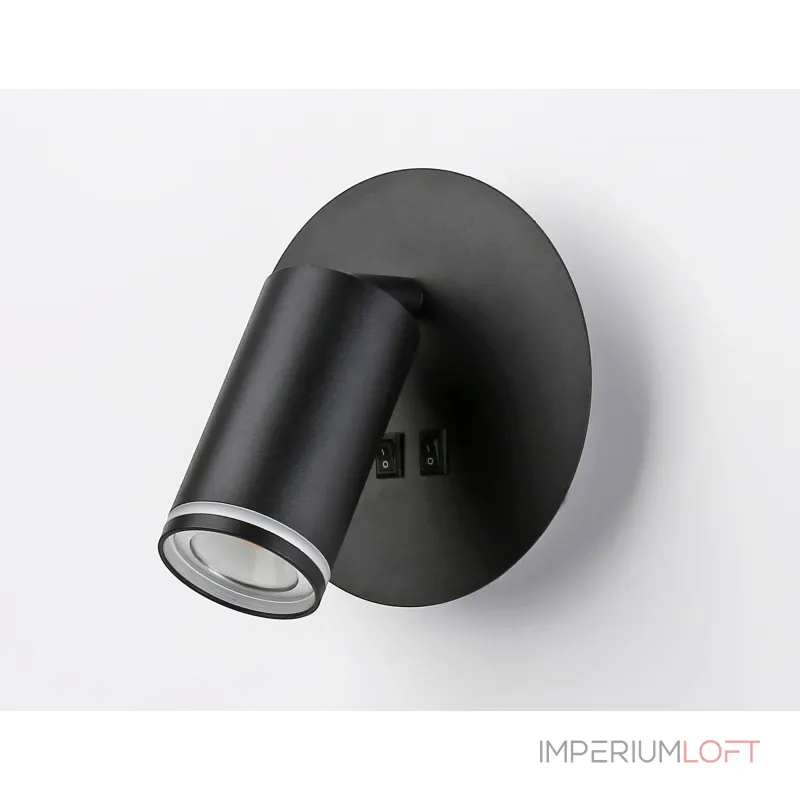 Светильник светодиодный настенный с выключателем FW2463 BK черный LED 4200K 7W D145*150 от NovaLamp